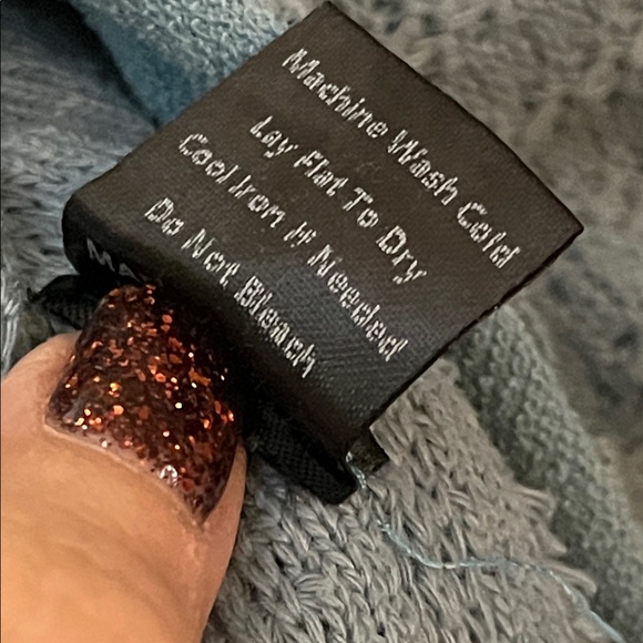 POL Shades of Blue Mixed Media Patchwork Top w/Tan-Rust-Brown-Cream Accents - Picture 11 of 13